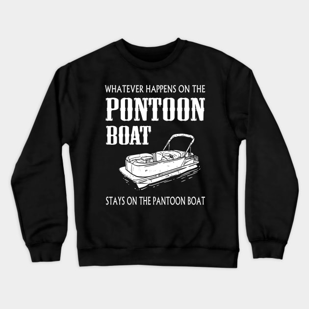 Pontoon boat what happens Crewneck Sweatshirt by Lomitasu